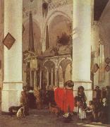 Emmanuel de Witte Interior of the Nieuwe Kerk,Delft with the Tomb of WIlliam i of Orange France oil painting artist